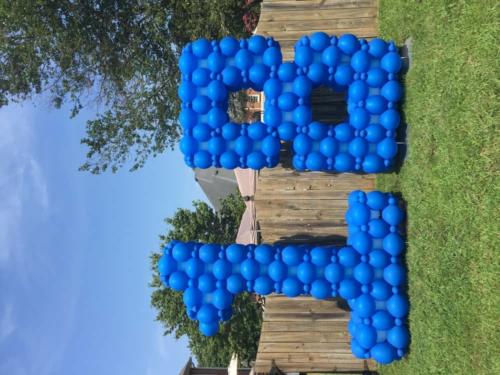 Birthday Yard Decor: Giant Number Balloon Sculpture